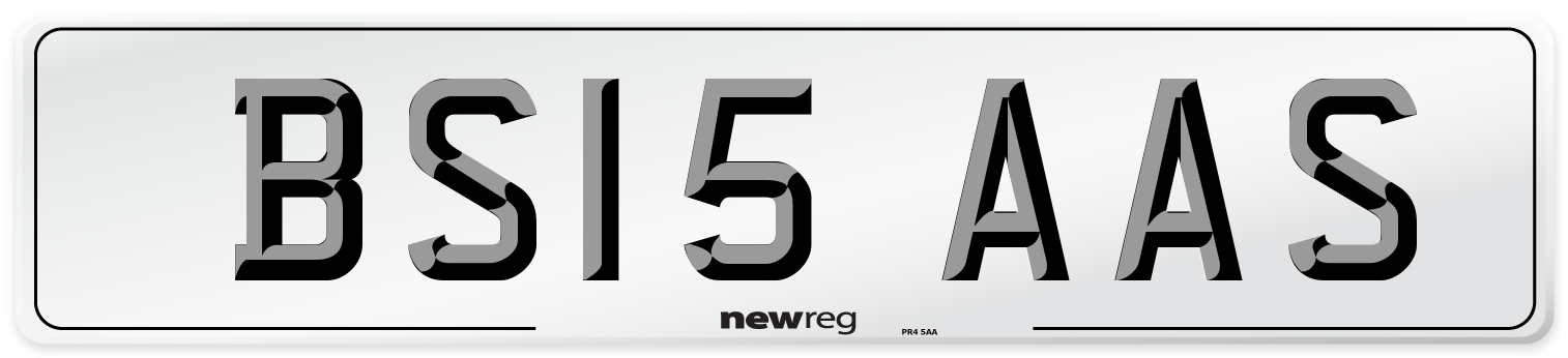 BS15 AAS Number Plate from New Reg